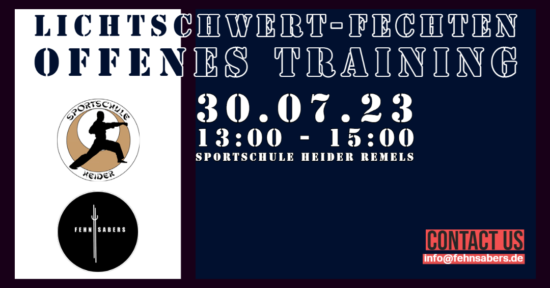 Monatliches, für alle offenes Treffen zum Lichtschwert Training in der Sportschule Heider in Remels. Lichtschwert-Fechten in Ostfriesland